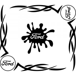 Набір наклейок на автомобіль - Куточки на бічні стекла Ford Tribal