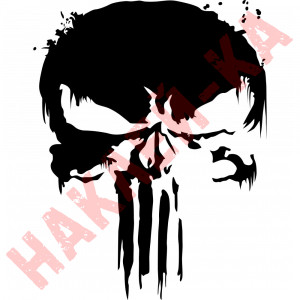 Вінілова наклейка на автомобіль - Череп Каратель /Punisher v5