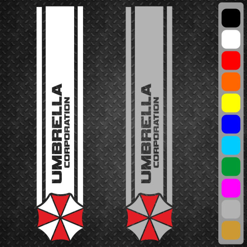 Вінілова наклейка на капот автомобіля - смуга Umbrella Corporation