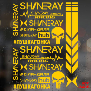 Набір наклейок для мотоцикла, мопеда, скутера у стилі Shineray, 40*30 см