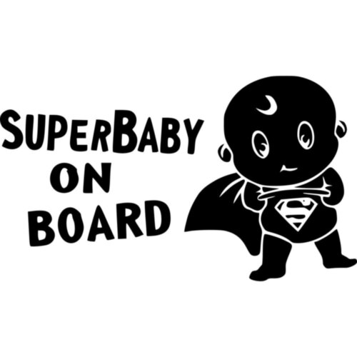 Вінілова наклейка на автомобіль - Super Baby on Board