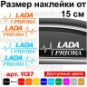 Набір вінілових наклейок на автомобіль - Lada Priora Пульс (2шт.) Набір вінілових наклейок на автомобіль - Lada Priora Пульс (2шт.)