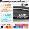 Набір вінілових наклейок на автомобіль - Lada Priora Пульс (2шт.) Набір вінілових наклейок на автомобіль - Lada Priora Пульс (2шт.)