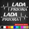 Набір вінілових наклейок на автомобіль - Lada Priora Пульс (2шт.) Набір вінілових наклейок на автомобіль - Lada Priora Пульс (2шт.)