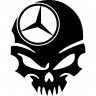 Виниловая наклейка на автомобиль - Череп Mercedes-Benz Виниловая наклейка на автомобиль - Череп Mercedes-Benz