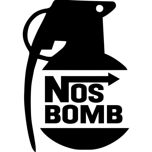Вінілова наклейка на автомобіль - Nos Bomb