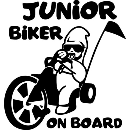 Вінілова наклейка на автомобіль - Junior Biker on Board