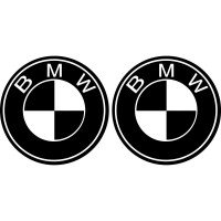 Набор виниловых наклеек на автомобиль - Логотип BMW (2шт)