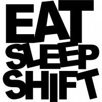 Вінілова наклейка на автомобіль - Eat Sleep Shift