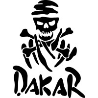 Виниловая наклейка на автомобиль - Dakar Skull / Дакар Череп v2