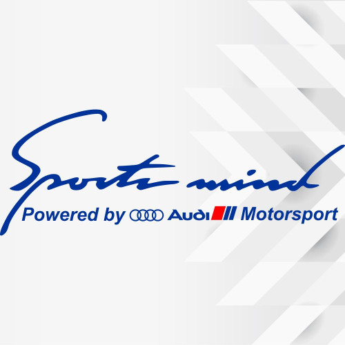 Виниловая наклейка на автомобиль - Sports mind produced by Audi Motorsport