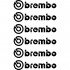 Комплект наклеек на суппорта - Brembo (6 шт.)