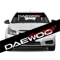 Сонцезахисна наклейка на лобове скло автомобіля - Daewoo Racing, 135*20 см