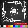 Набір наклейок на автомобіль - Куточки на бічні стекла Opel Tribal Набір наклейок на автомобіль - Куточки на бічні стекла Opel Tribal
