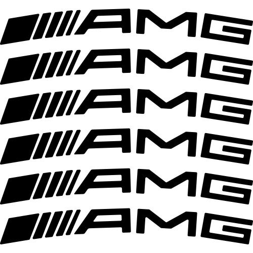 Комплект наклеек на суппорта - AMG (6 шт.)