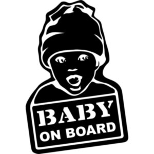 Виниловая наклейка на автомобиль - Baby on Board v19