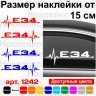 Набор виниловых наклеек на автомобиль - E34 Пульс BMW (2шт.) Набор виниловых наклеек на автомобиль - E34 Пульс BMW (2шт.)