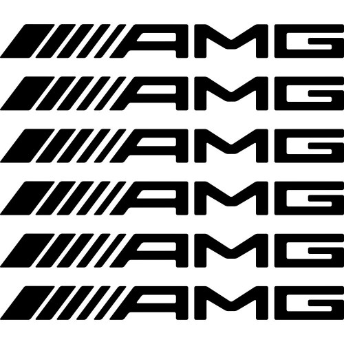 Комплект наклейок на супорта - AMG (6 шт.) v2