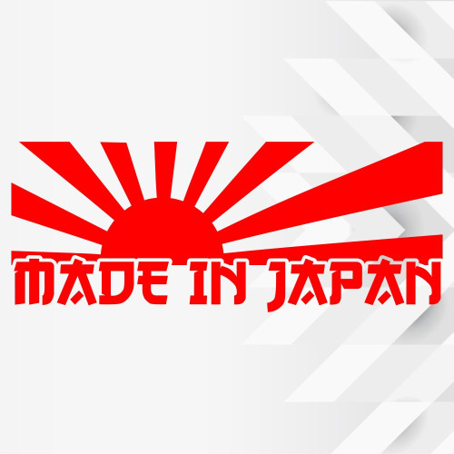 Виниловая наклейка на автомобиль - Made in Japan Флаг Японии v3