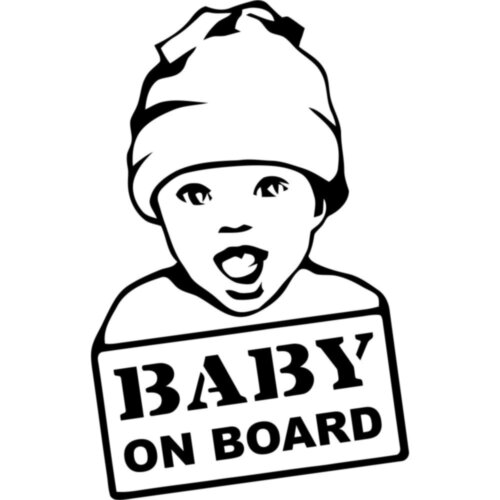 Виниловая наклейка на автомобиль - Baby on Board v20