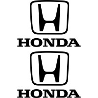 Набір вінілових наклейок на автомобіль - Логотип HONDA (2шт)