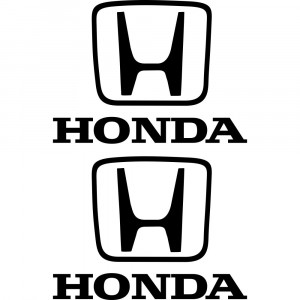 Набір вінілових наклейок на автомобіль - Логотип HONDA (2шт)