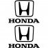 Набір вінілових наклейок на автомобіль - Логотип HONDA (2шт)