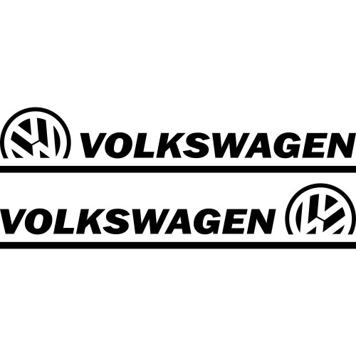 Набір вінілових наклейок на автомобіль - Volkswagen v2 (2шт)