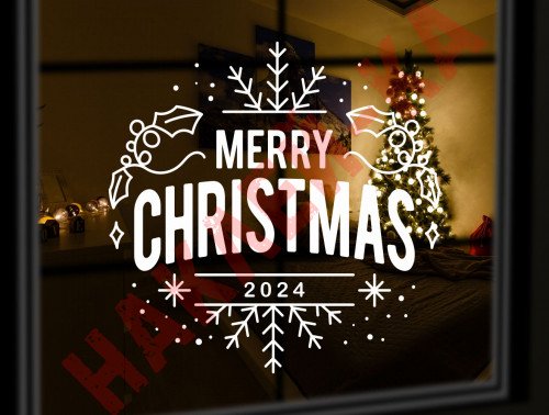 Вінілова наклейка на Новий Рік - Merry Christmas / Різдво