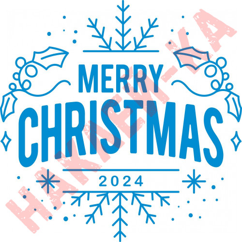 Вінілова наклейка на Новий Рік - Merry Christmas / Різдво