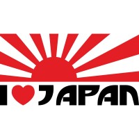 Виниловая наклейка на автомобиль - I Love Japan Флаг Японии