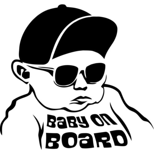 Вінілова наклейка на автомобіль - Baby on Board v22