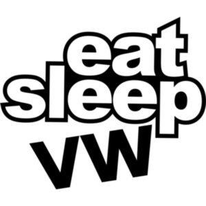 Виниловая наклейка на автомобиль - Eat Sleep VW