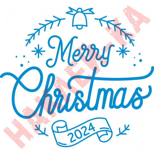 Вінілова наклейка на Новий Рік - Merry Christmas /Різдво v3