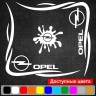 Набір наклейок на автомобіль - Куточки на бічні стекла Opel Tribal v6 Набір наклейок на автомобіль - Куточки на бічні стекла Opel Tribal v6