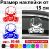 Вінілова наклейка на автомобіль - Череп з поршнями Audi