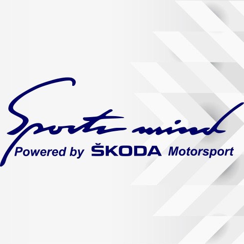 Виниловая наклейка на автомобиль - Sports mind produced by Skoda Motorsport
