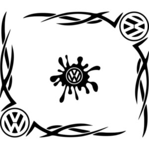 Набір наклейок на автомобіль - Куточки на бічні стекла Volkswagen Tribal