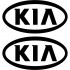 Набір вінілових наклейок на автомобіль - Логотип KIA (2шт) Набір вінілових наклейок на автомобіль - Логотип KIA (2шт)