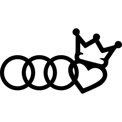 Виниловая наклейка на автомобиль - Audi корона