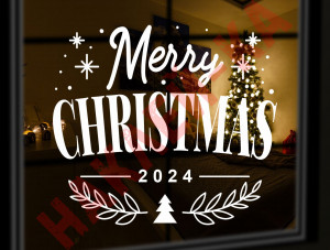 Вінілова наклейка на Новий Рік - Merry Christmas /Різдво v4