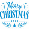 Вінілова наклейка на Новий Рік - Merry Christmas /Різдво v4