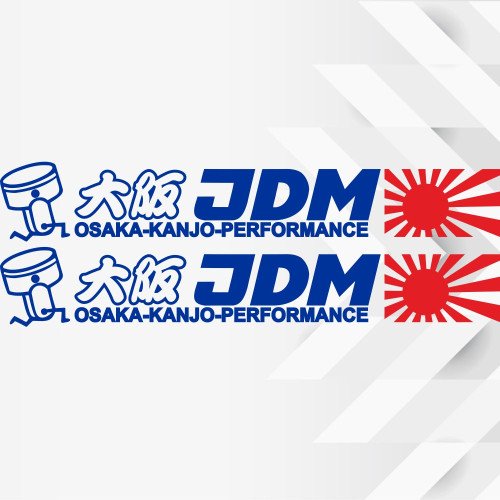 Наклейки вінілові на автомобіль - JDM Osaka-Kanjo 2 шт.