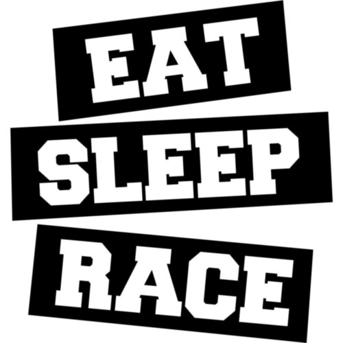 Вінілова наклейка на автомобіль - Eat Sleep Race v2