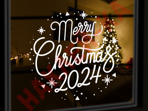 Вінілова наклейка на Новий Рік - Merry Christmas /Різдво v5