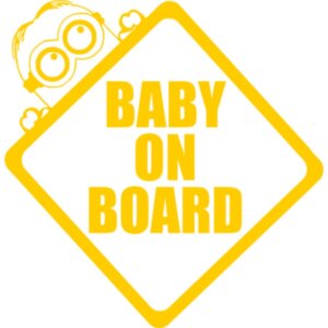 Вінілова наклейка на автомобіль - Baby on Board v24