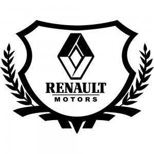 Вінілова наклейка на автомобіль - Renault Motors Щит із логотипом
