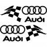 Набір вінілових наклейок на автомобіль - Audi Фінішний прапор (2шт) Набір вінілових наклейок на автомобіль - Audi Фінішний прапор (2шт)