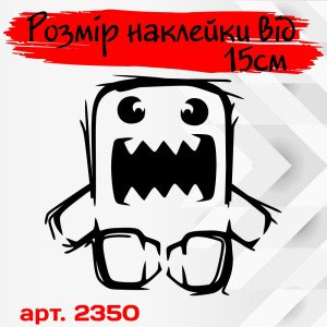 Вінилова наклейка на автомобіль - Domo-kun /Домо-кун v3