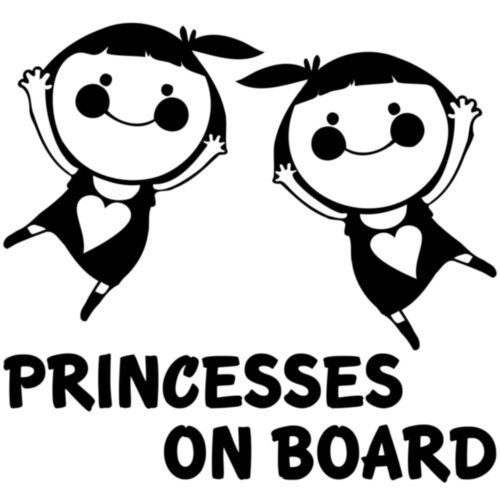Вінілова наклейка на автомобіль - Princesses on Board